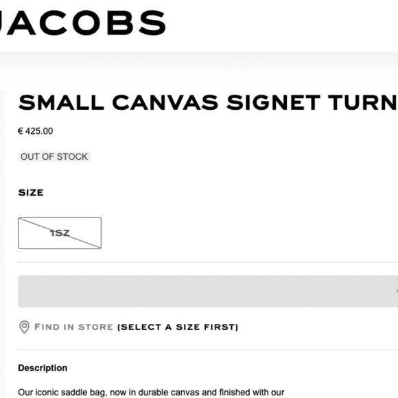 Small Canvas Signet Turnlock Saddle Bag - Picture 4 of 4